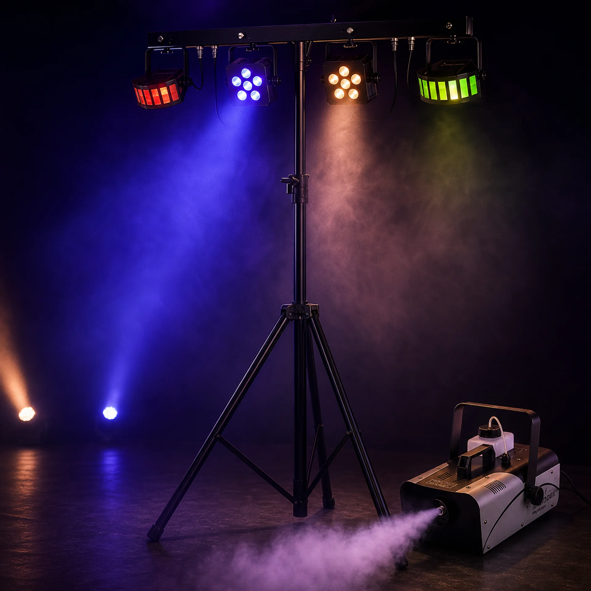 Lichtanlage LED BossFX-2 Pro und AF-150 Fog Machine